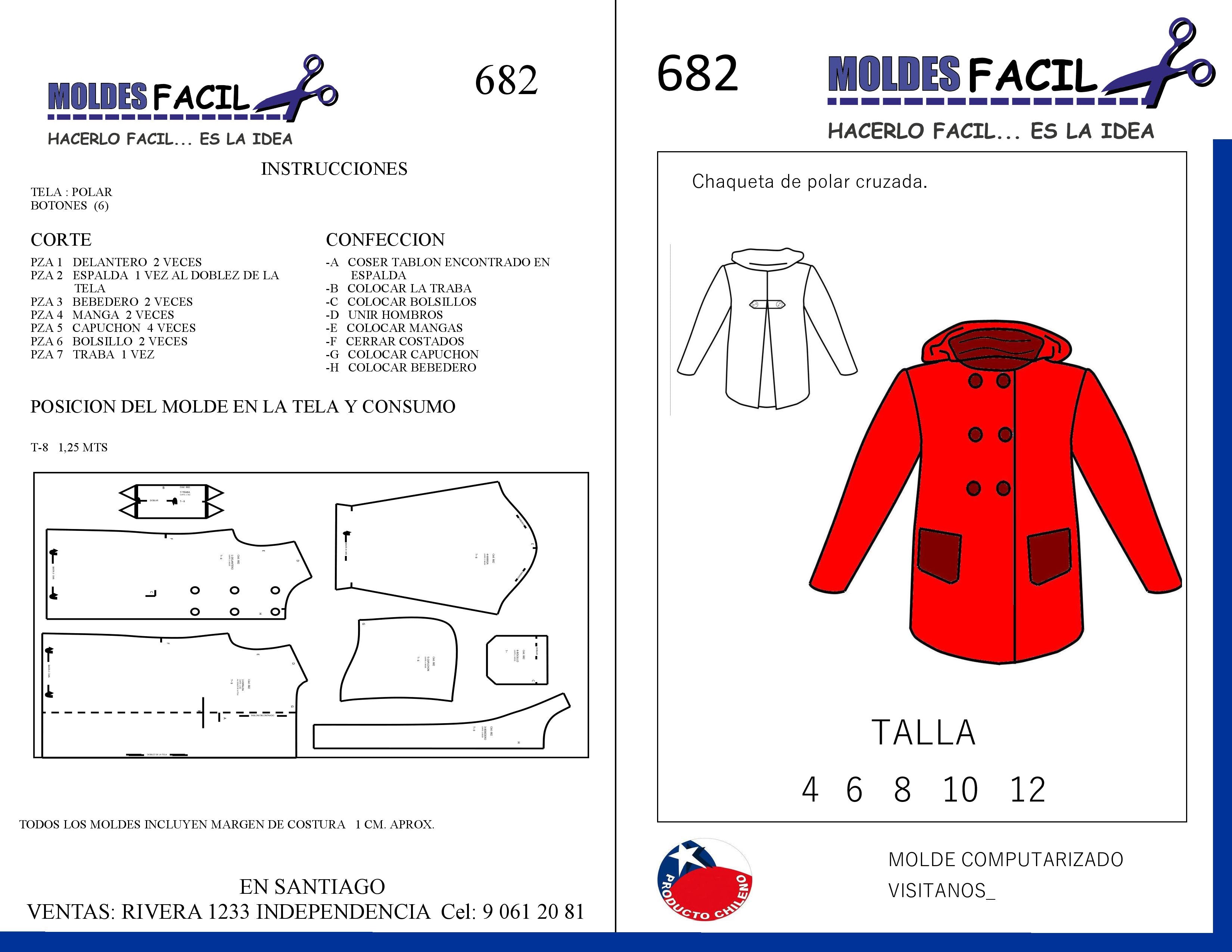 Chaqueta de polar cruzada