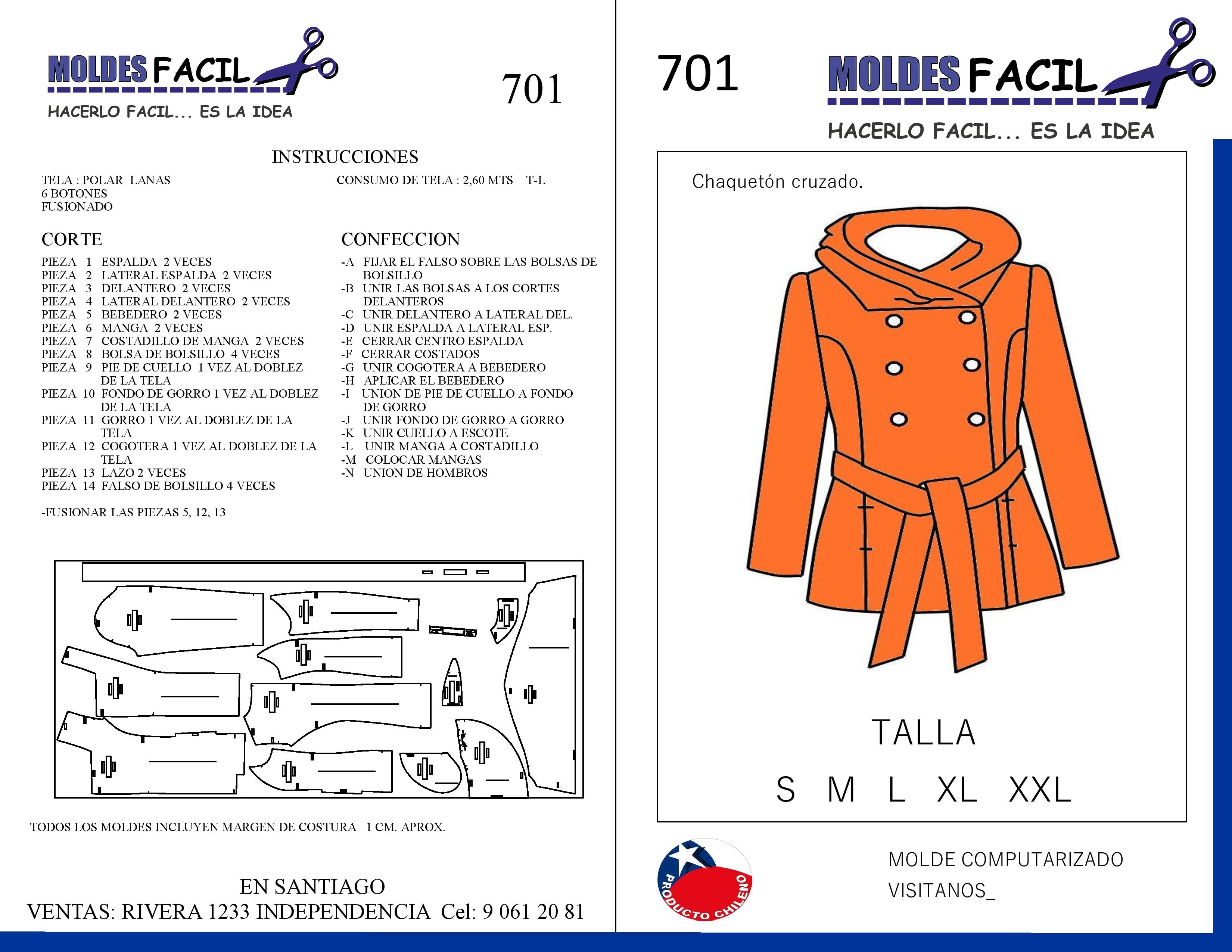 CHAQUETON CRUZADO DE POLAR