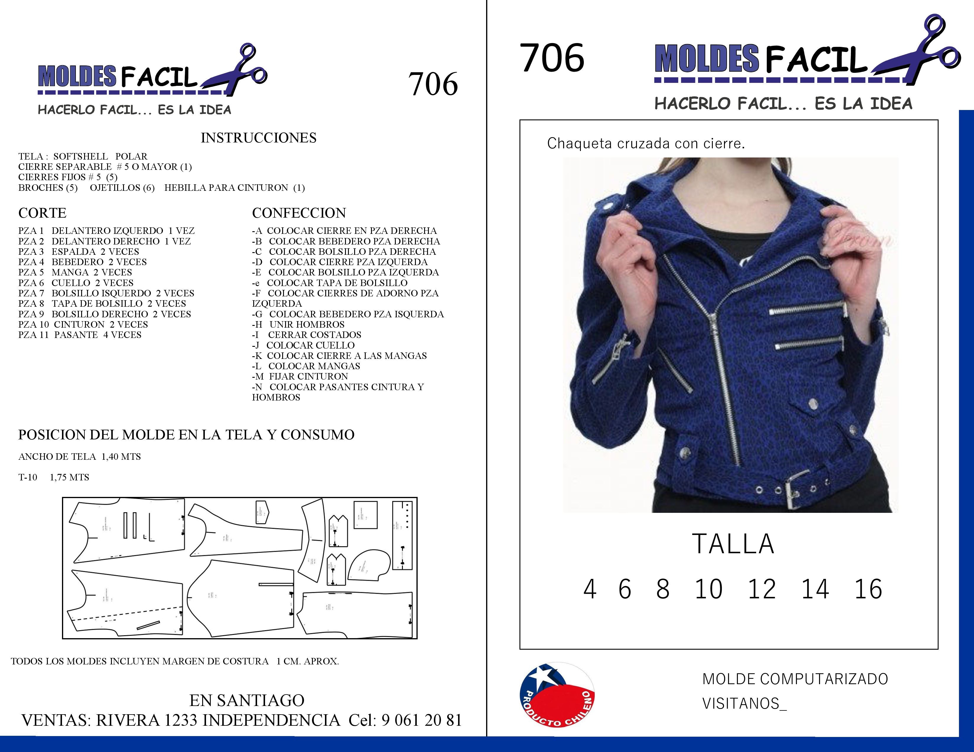 CHAQUETA CRUZADA CON CIERRE