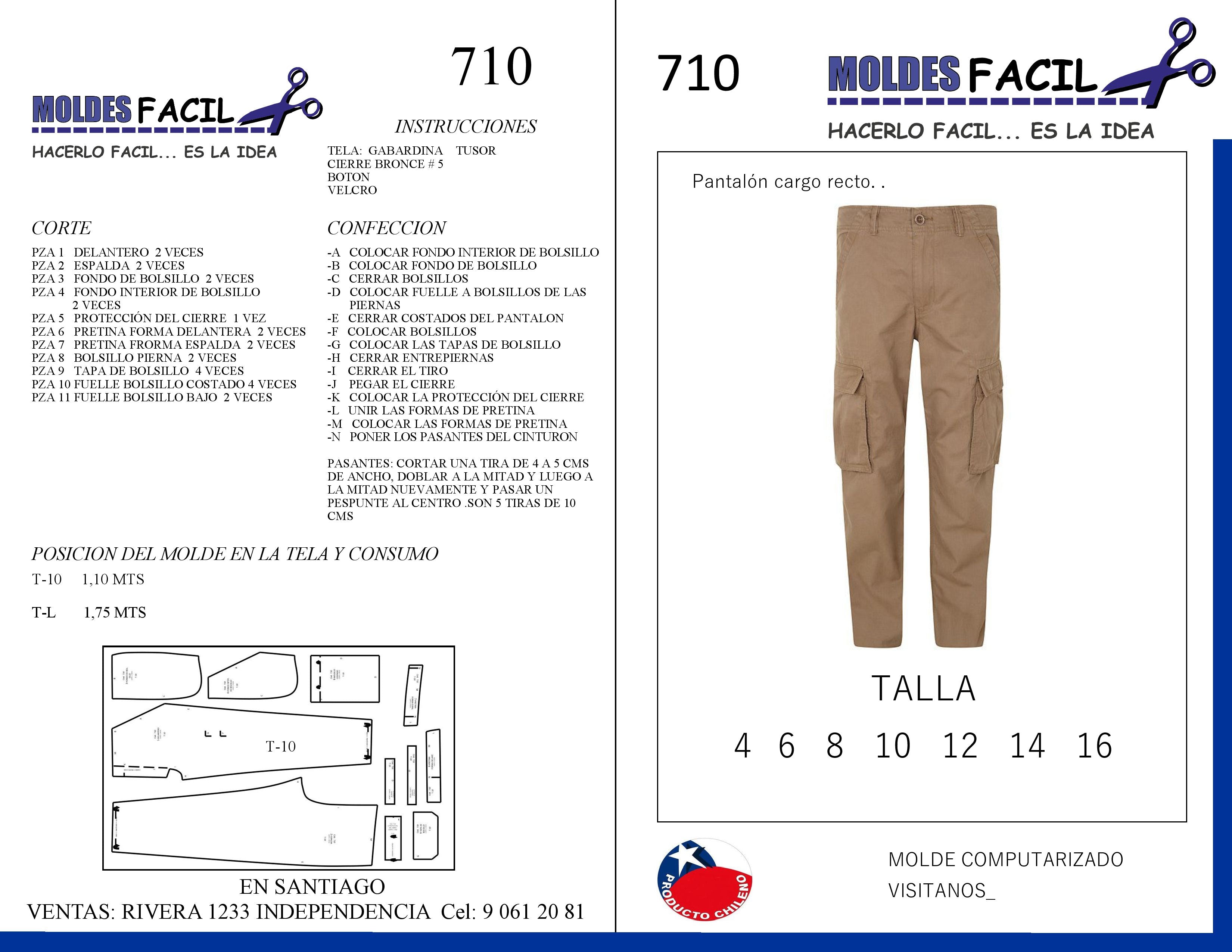 Pantalón cargo recto