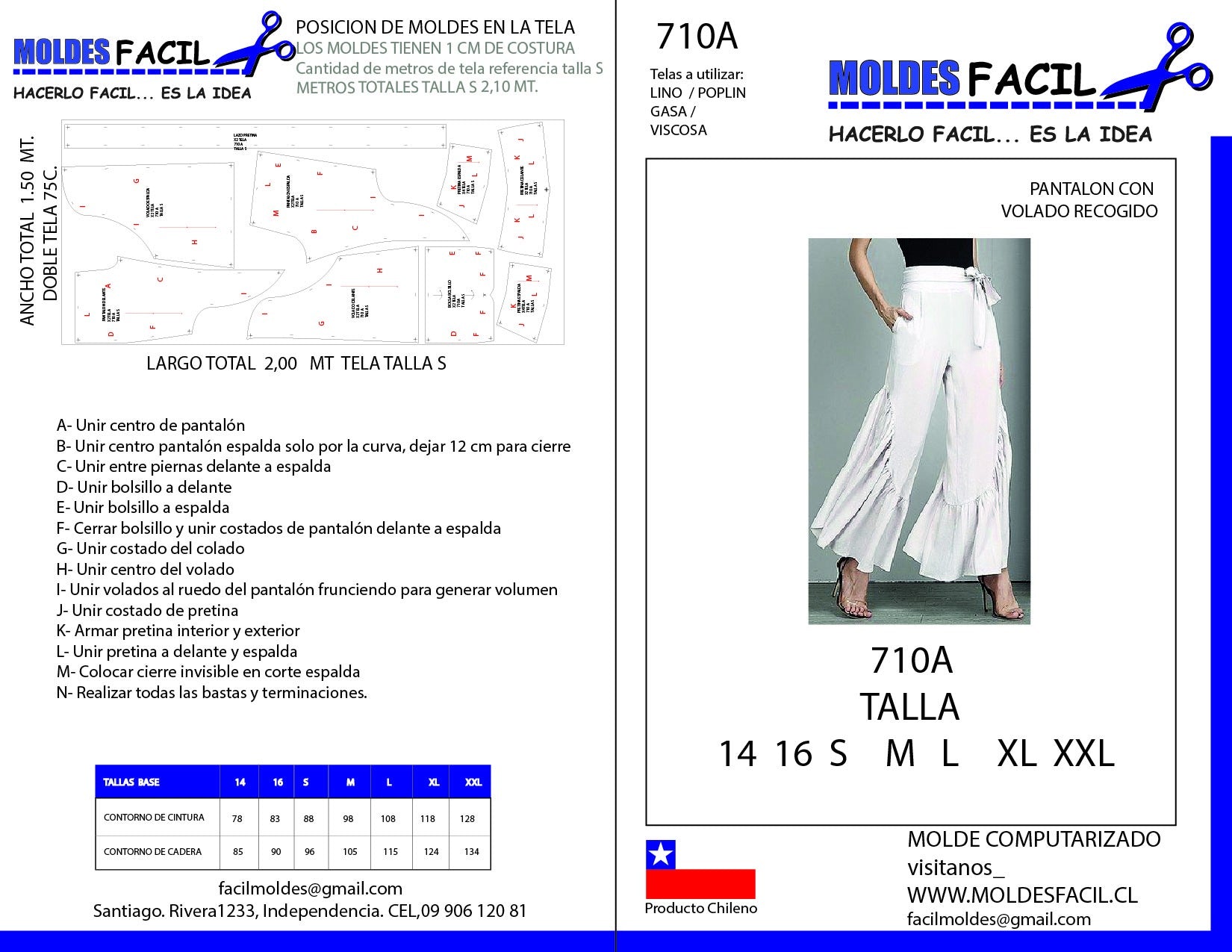 Pantalón con Volado recogido