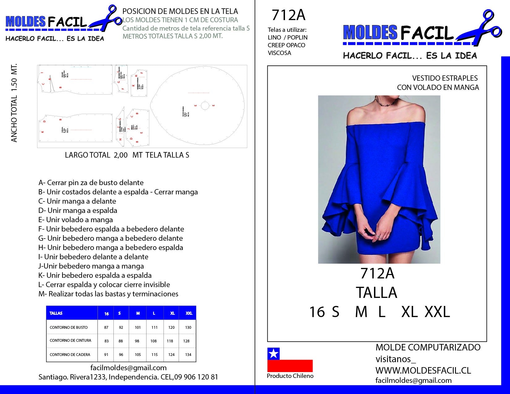 Vestido Strapless Con Volado En Manga