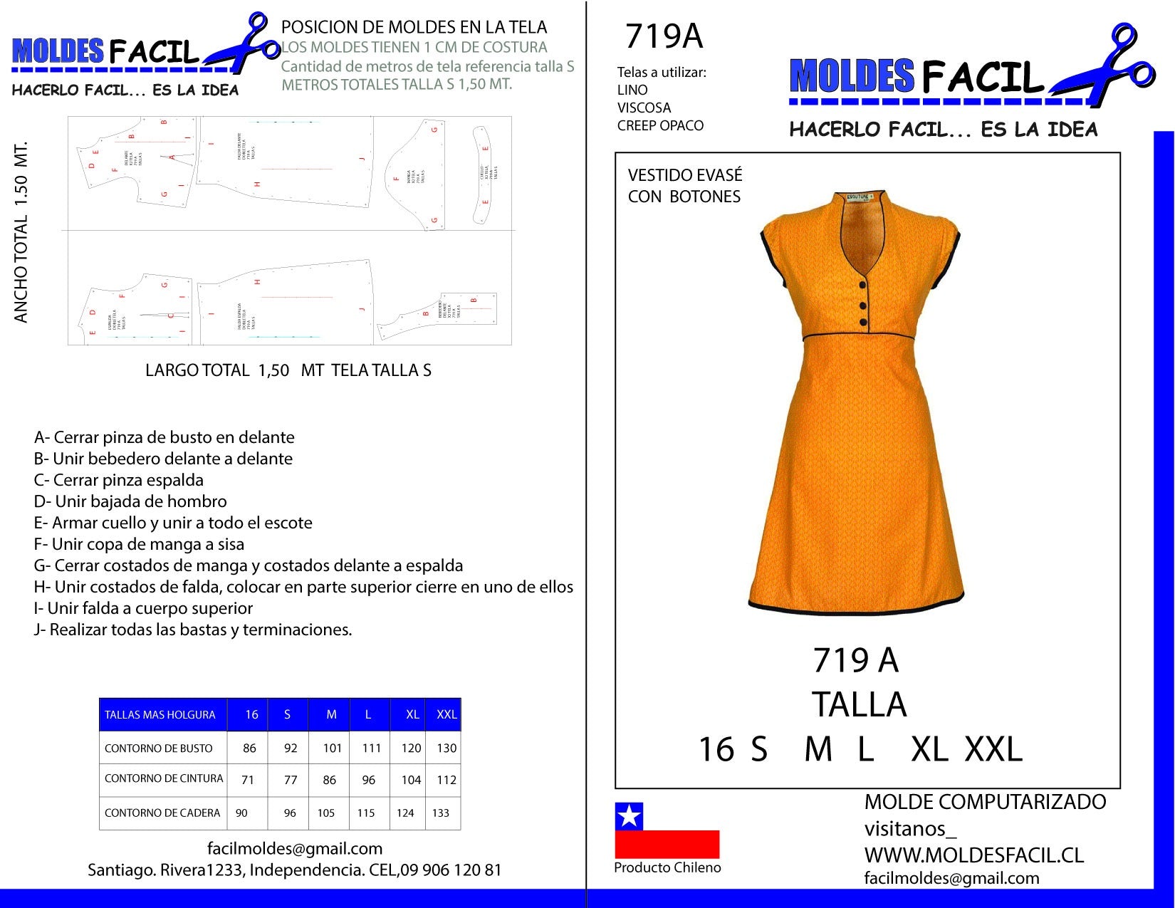 Vestido base con botones