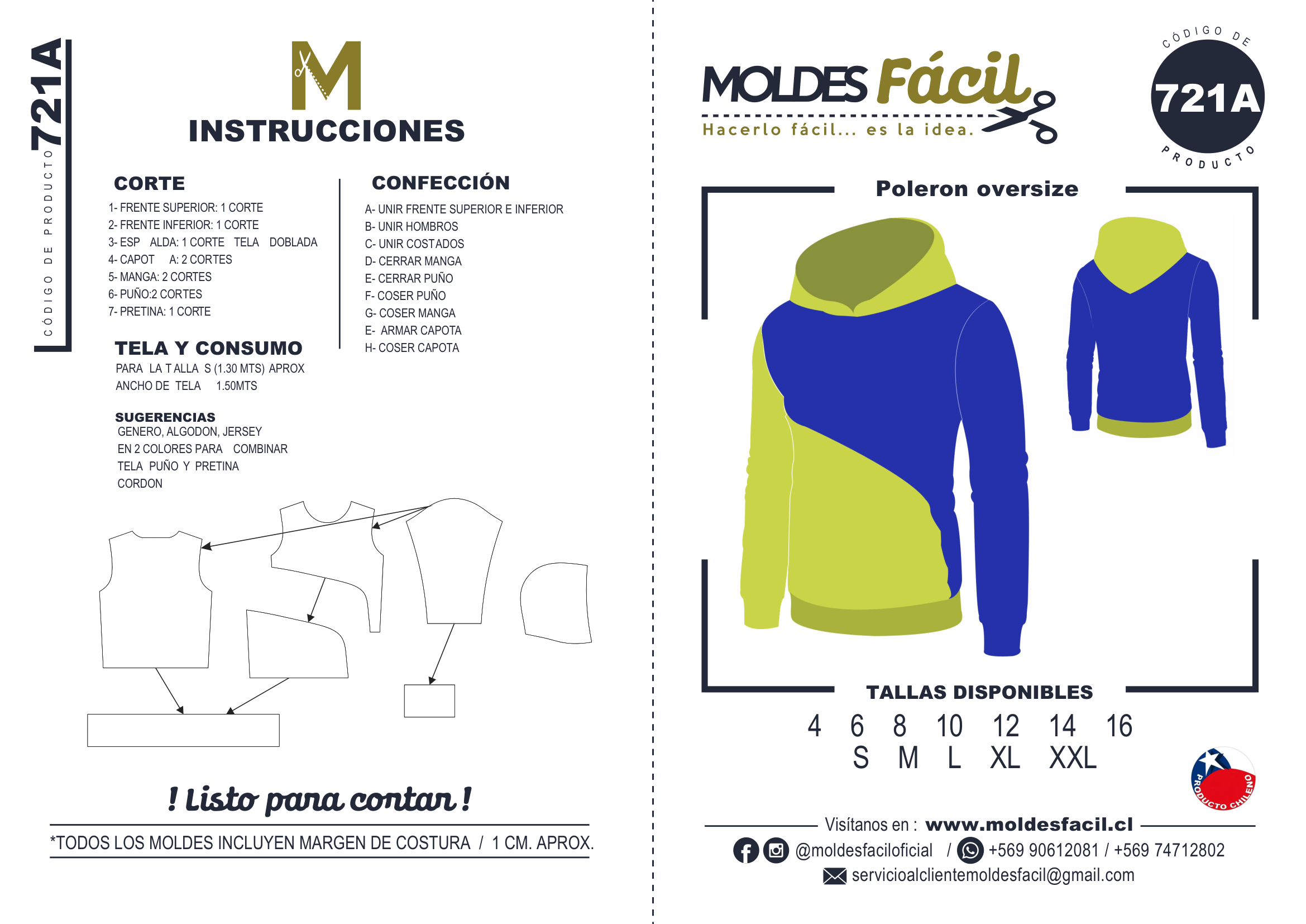 Poleron oversize