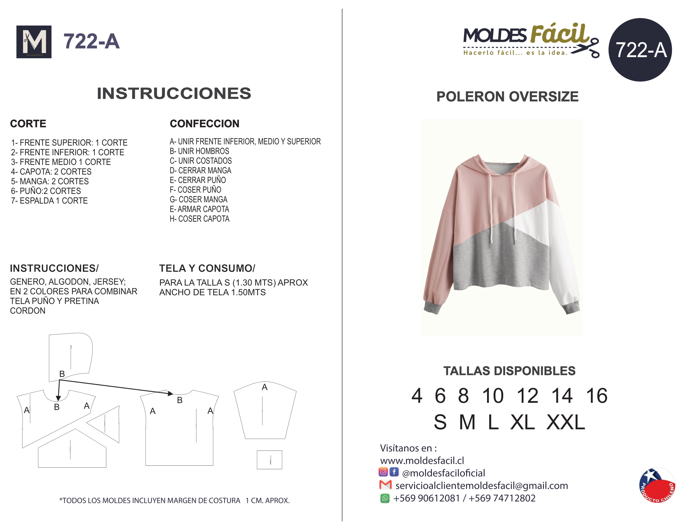 Poleron oversize
