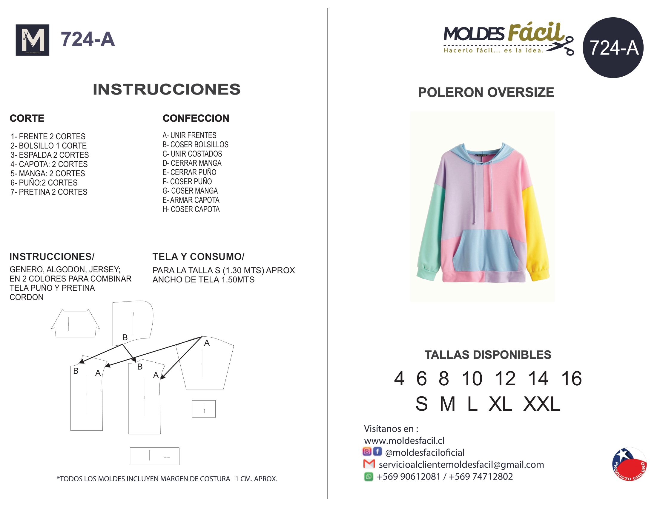 Poleron oversize
