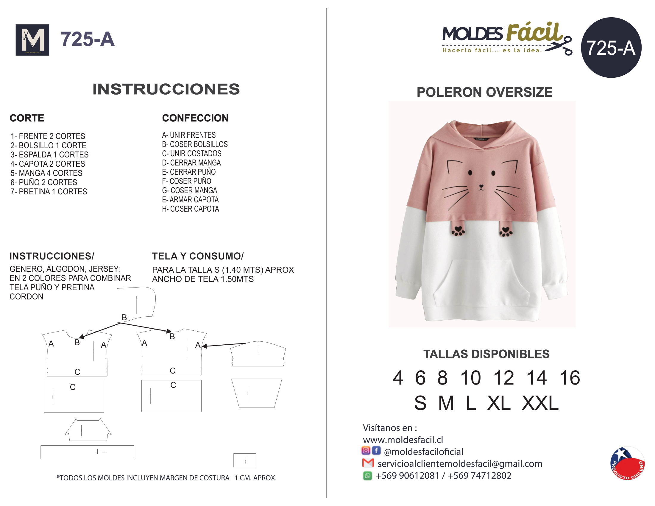 Poleron oversize
