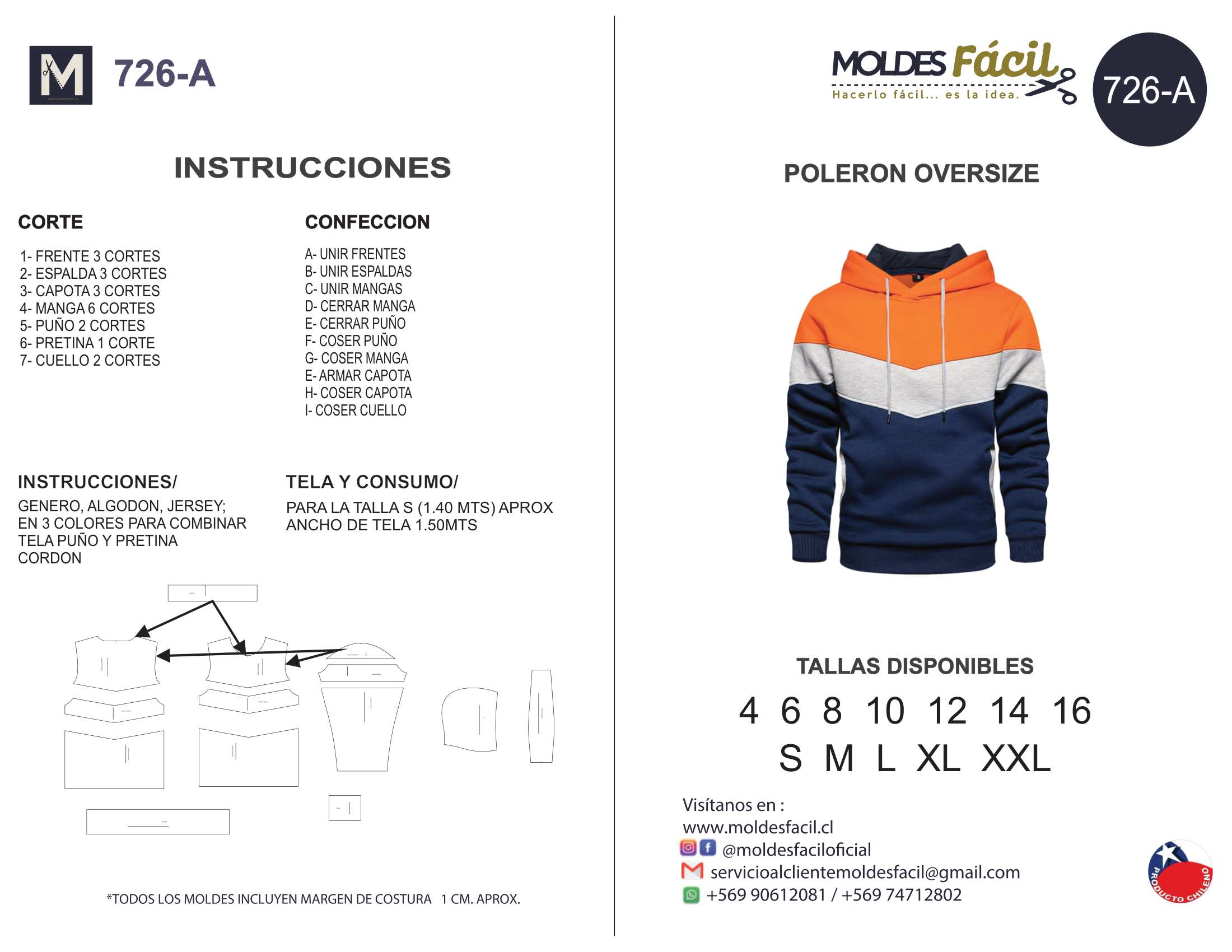 Poleron oversize