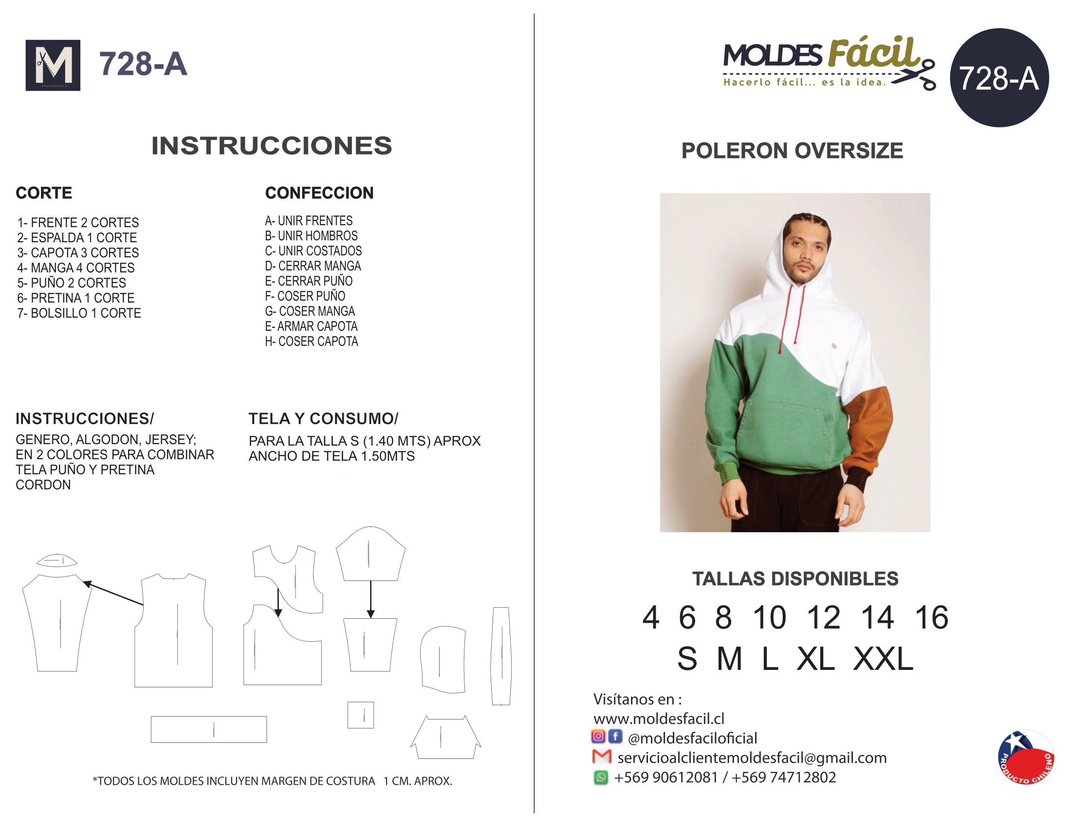 Poleron oversize