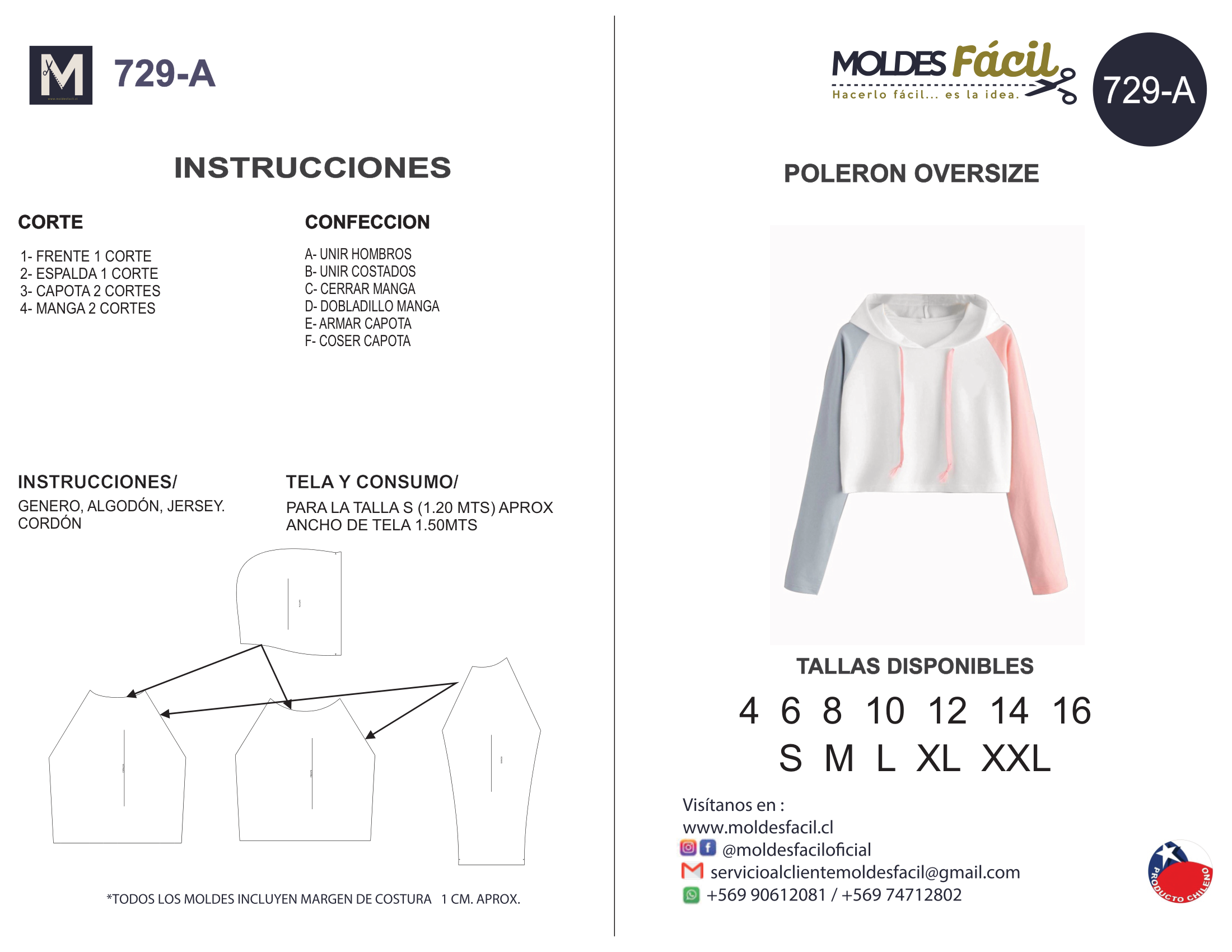 Poleron oversize