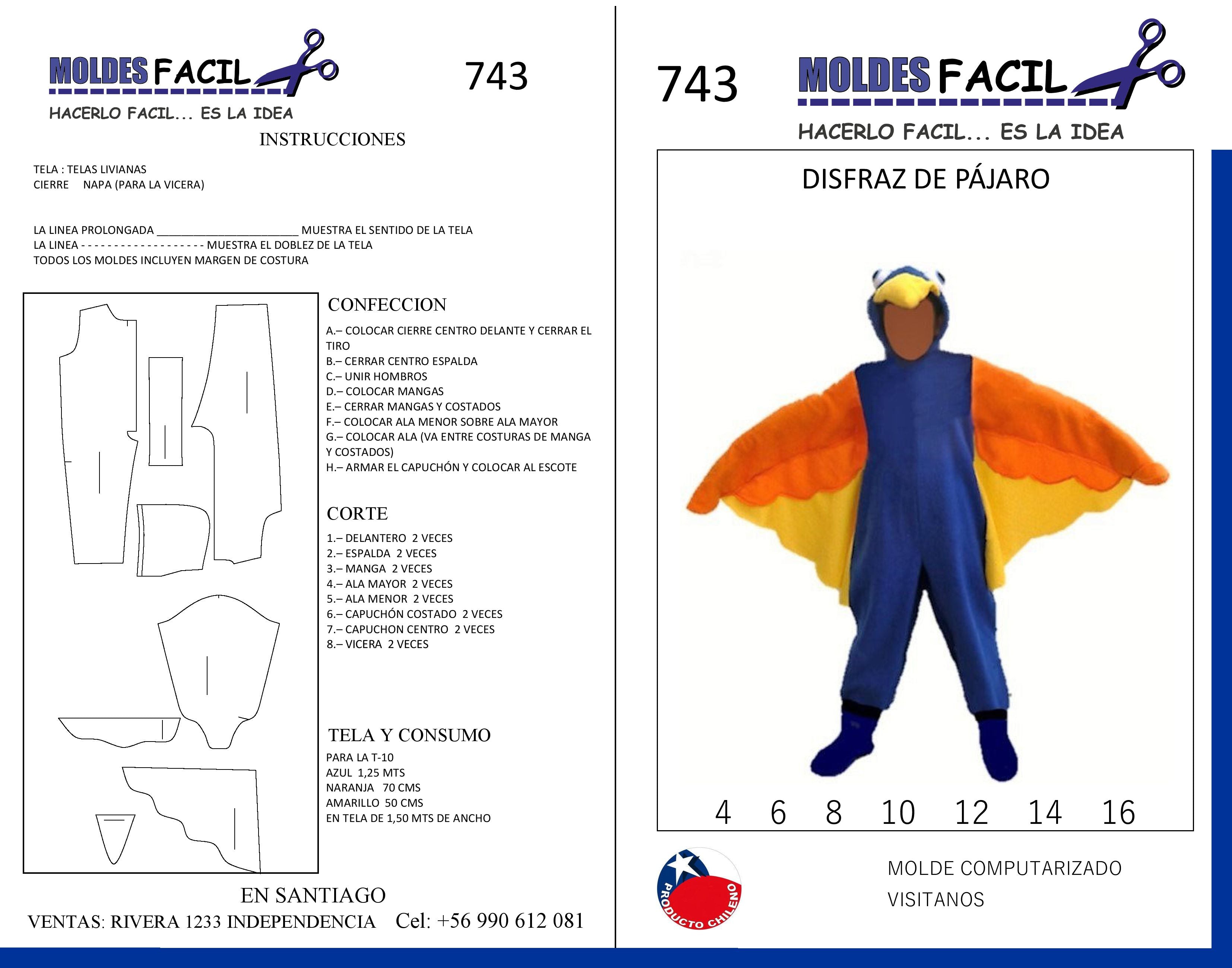 Disfraz de Pájaro