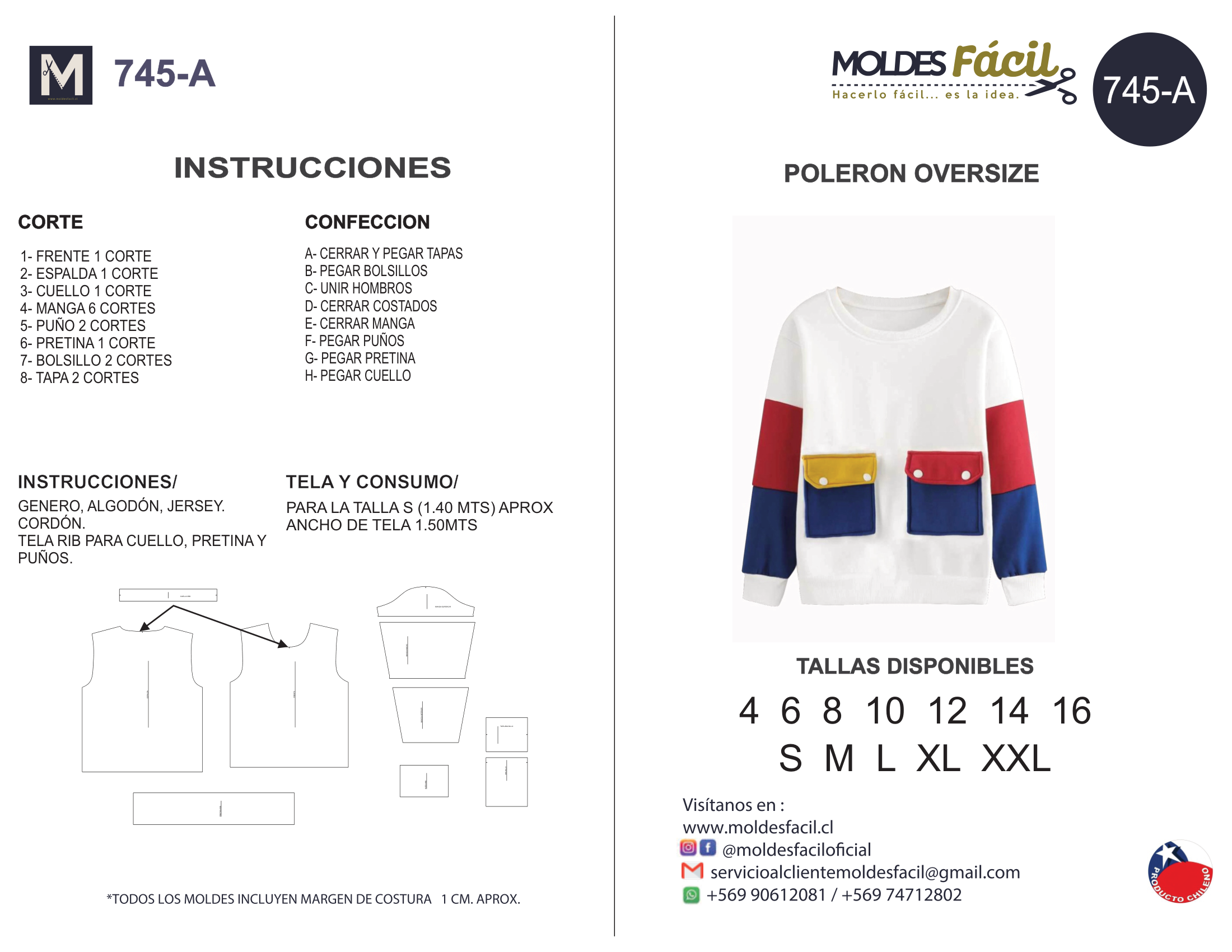 Poleron oversize