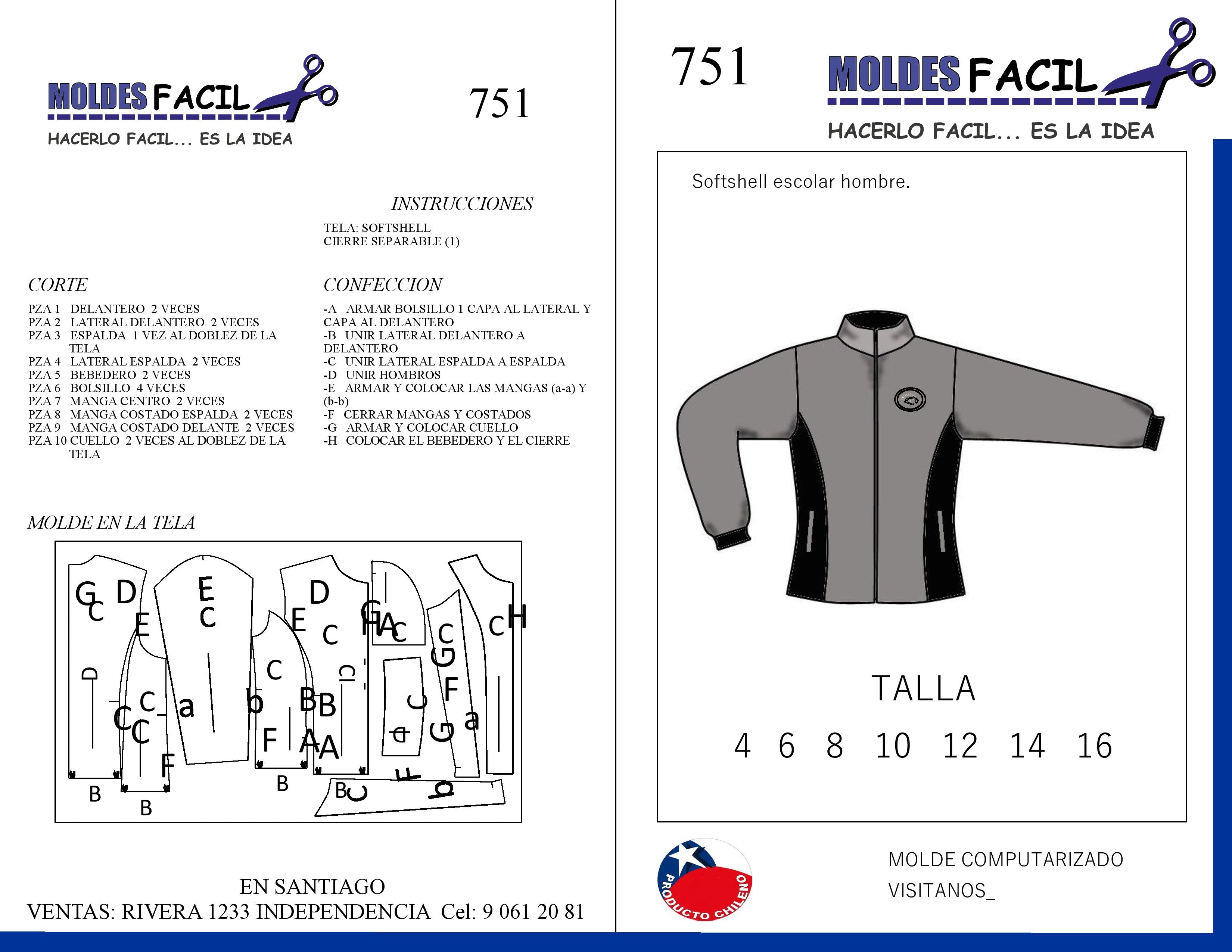 Chaqueta buzo Softshell escolar hombre
