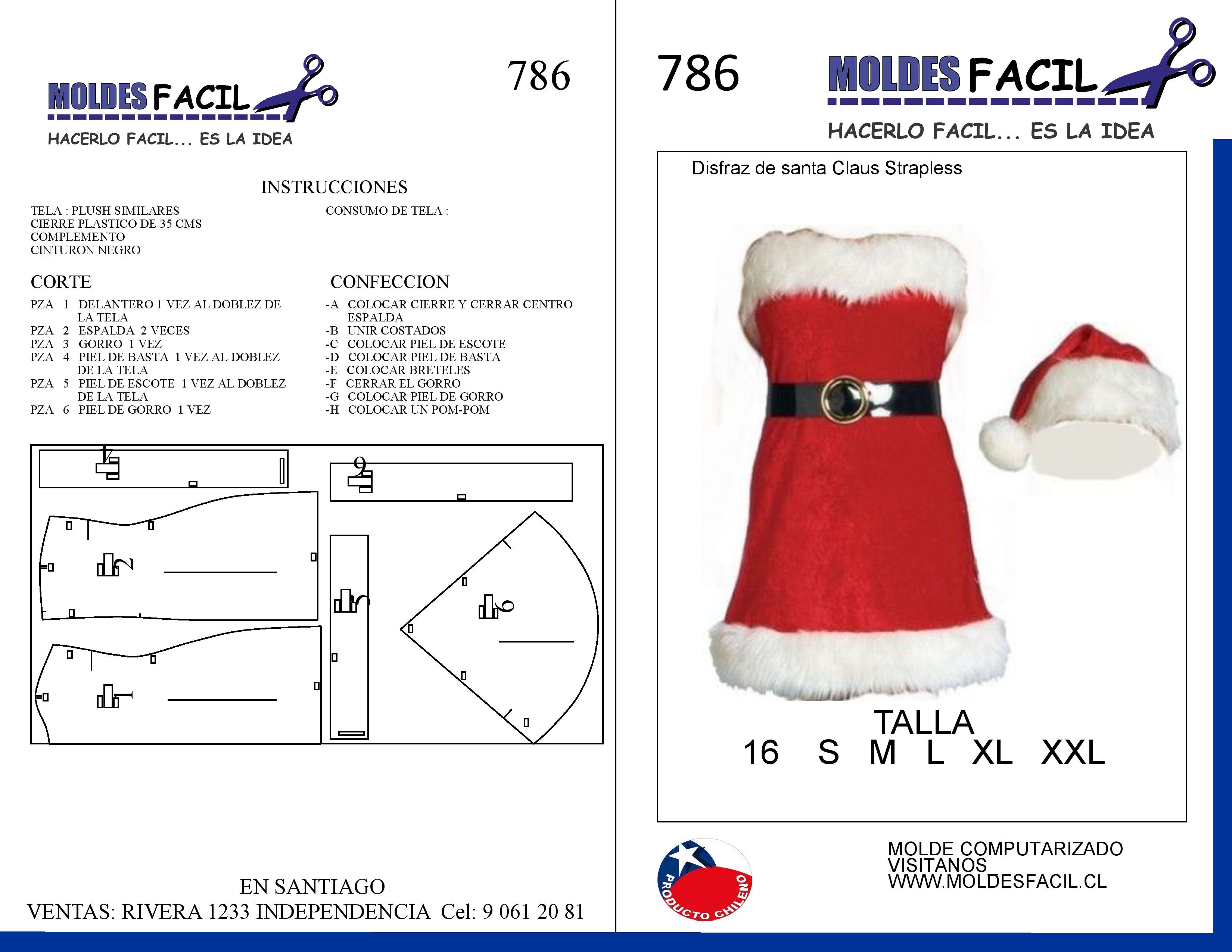 Disfraz de Santa Claus Strapless