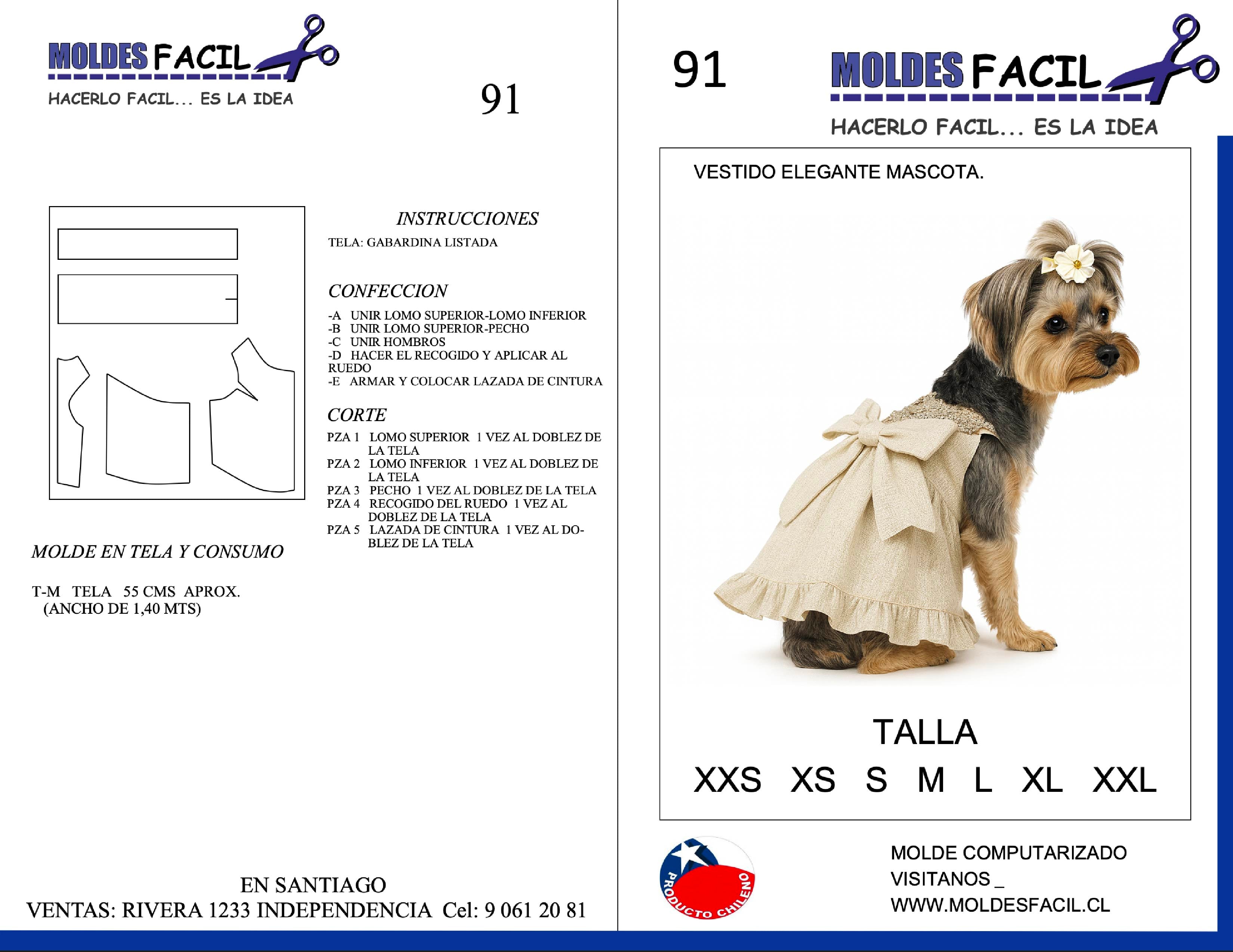 Vestido elegante mascota