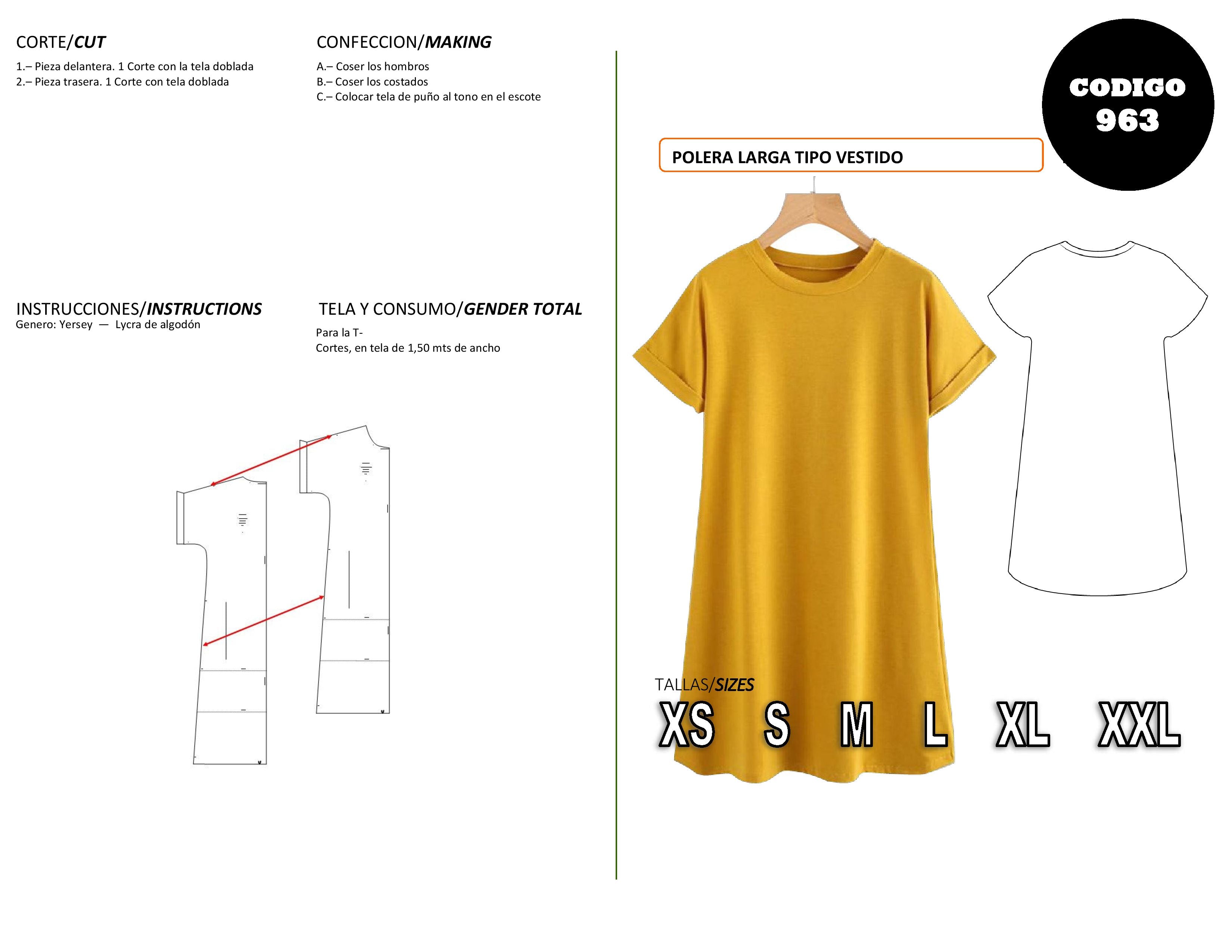 POLERA LARGA TIPO VESTIDO