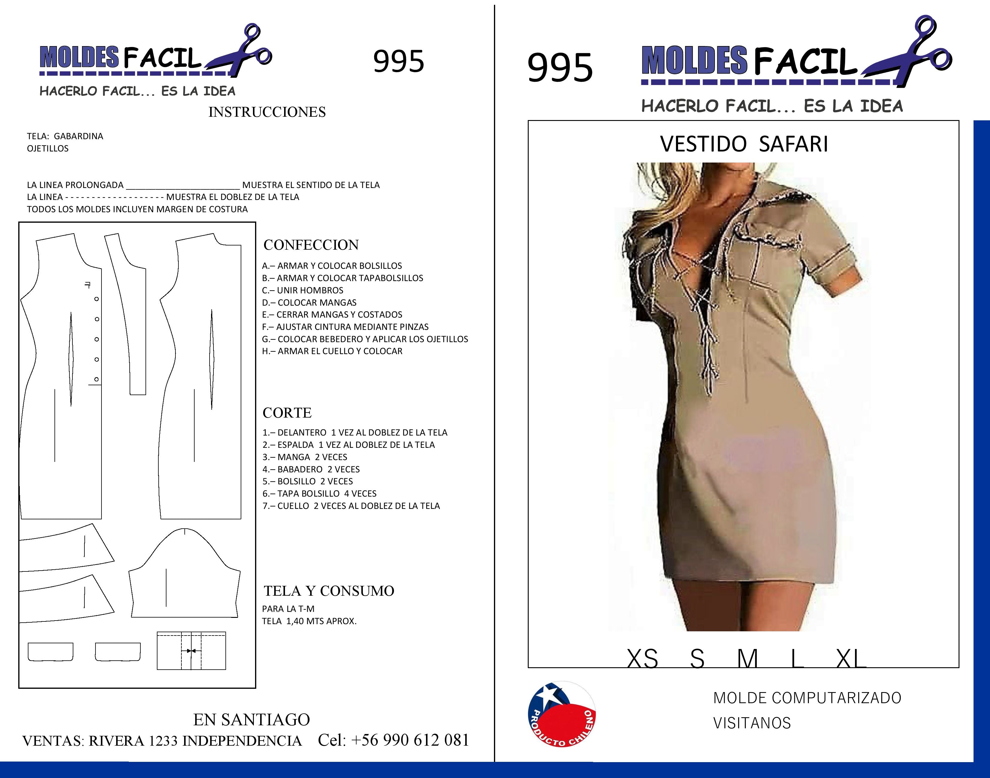 Vestido Safari